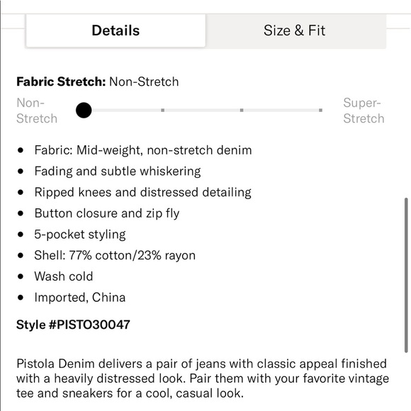 NWT $138 Pistola Denim Presley High Rise Jeans in Normandie Size 25 Revolve - Picture 11 of 14